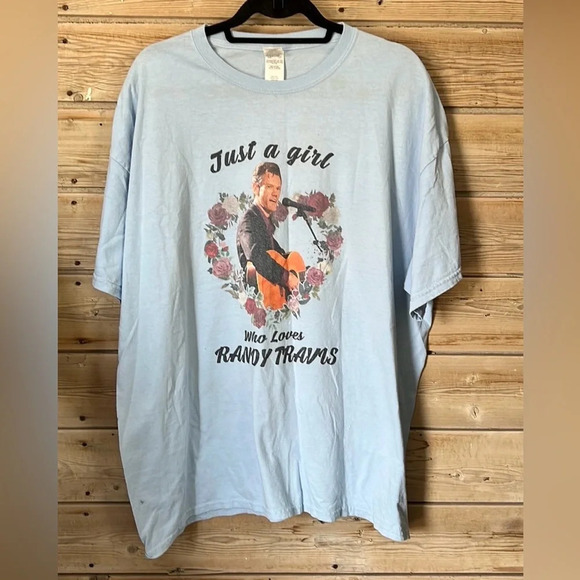 Vintage Women’s Just a Girl who loves Randy Travis Graphic T-shirt size XXL - Picture 2 of 7